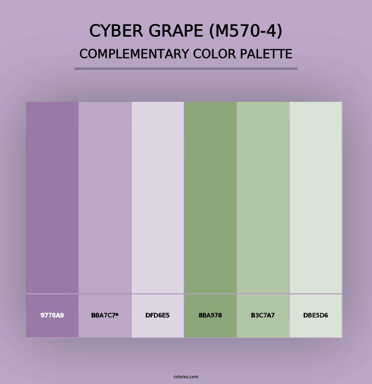 Cyber Grape (M570-4) - Complementary Color Palette