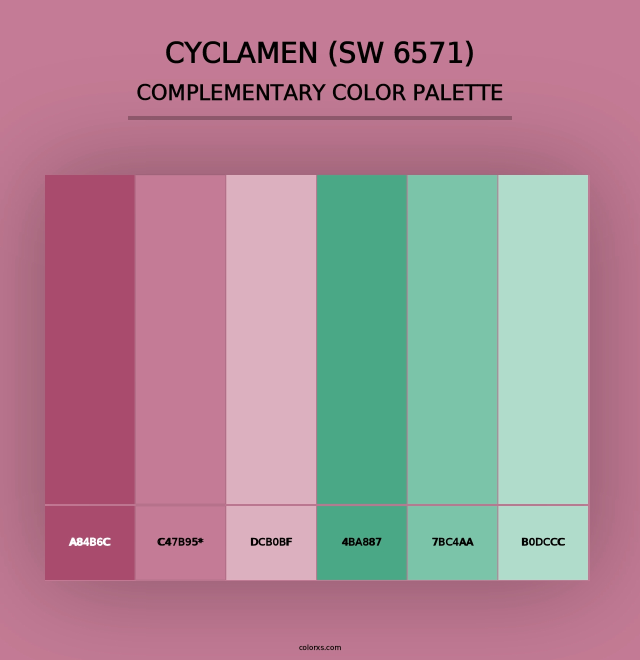 Cyclamen (SW 6571) - Complementary Color Palette