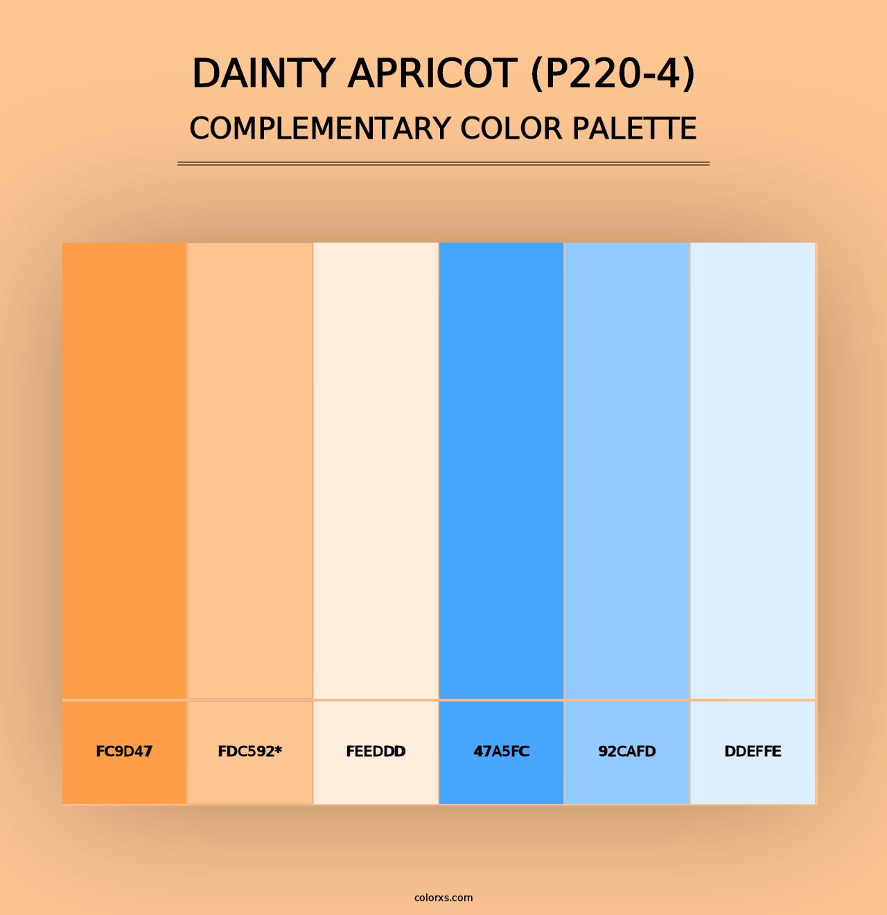 Dainty Apricot (P220-4) - Complementary Color Palette