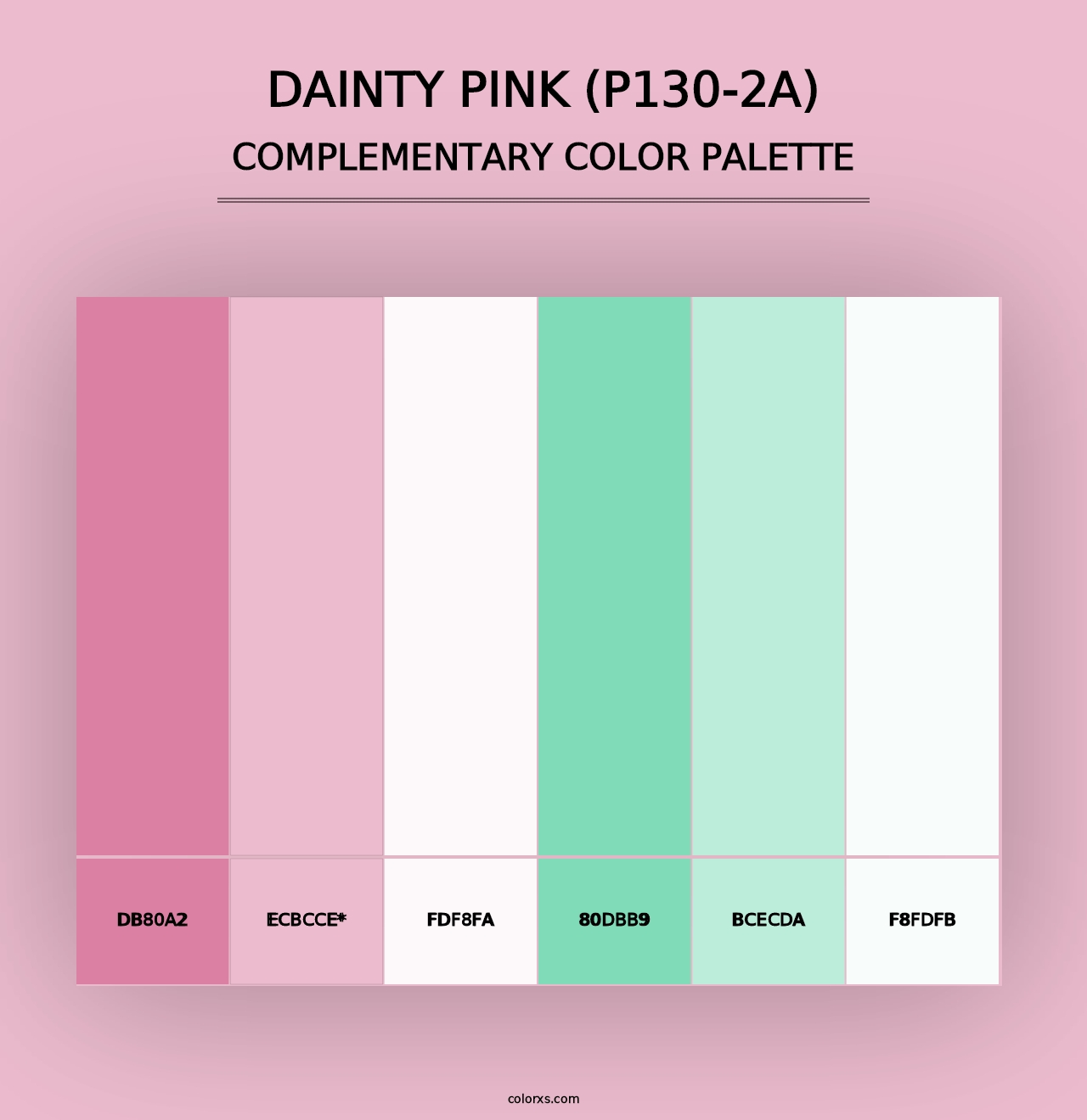 Dainty Pink (P130-2A) - Complementary Color Palette