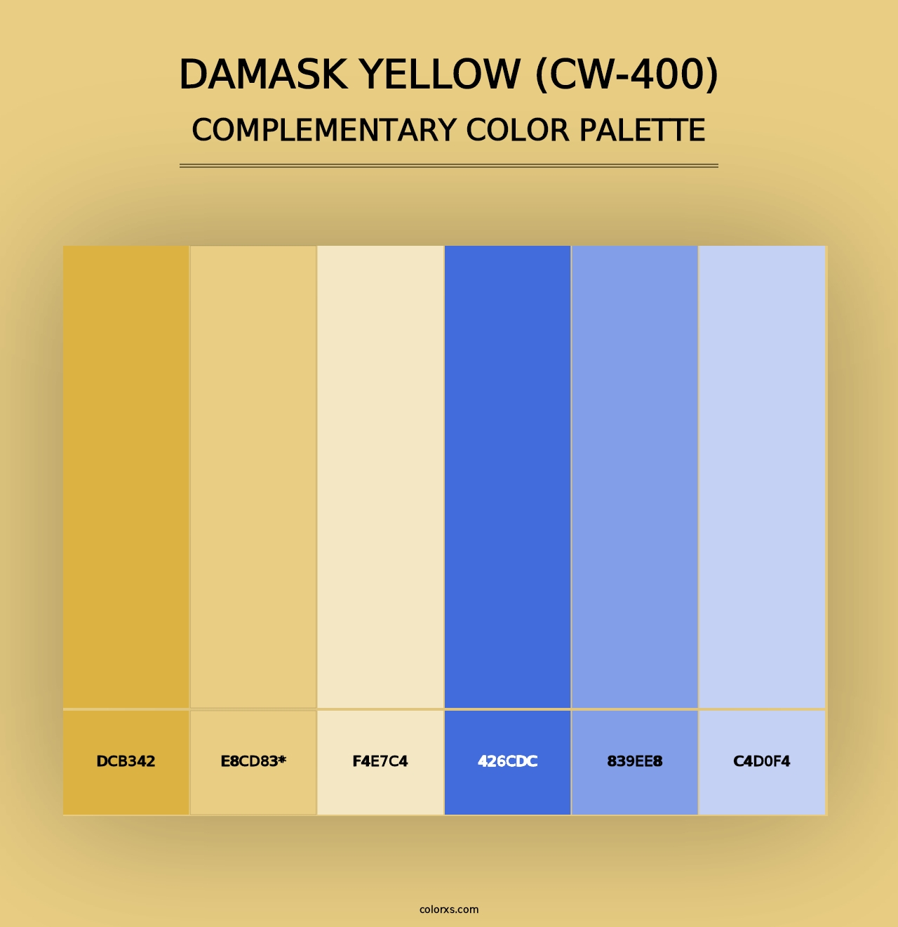 Damask Yellow (CW-400) - Complementary Color Palette