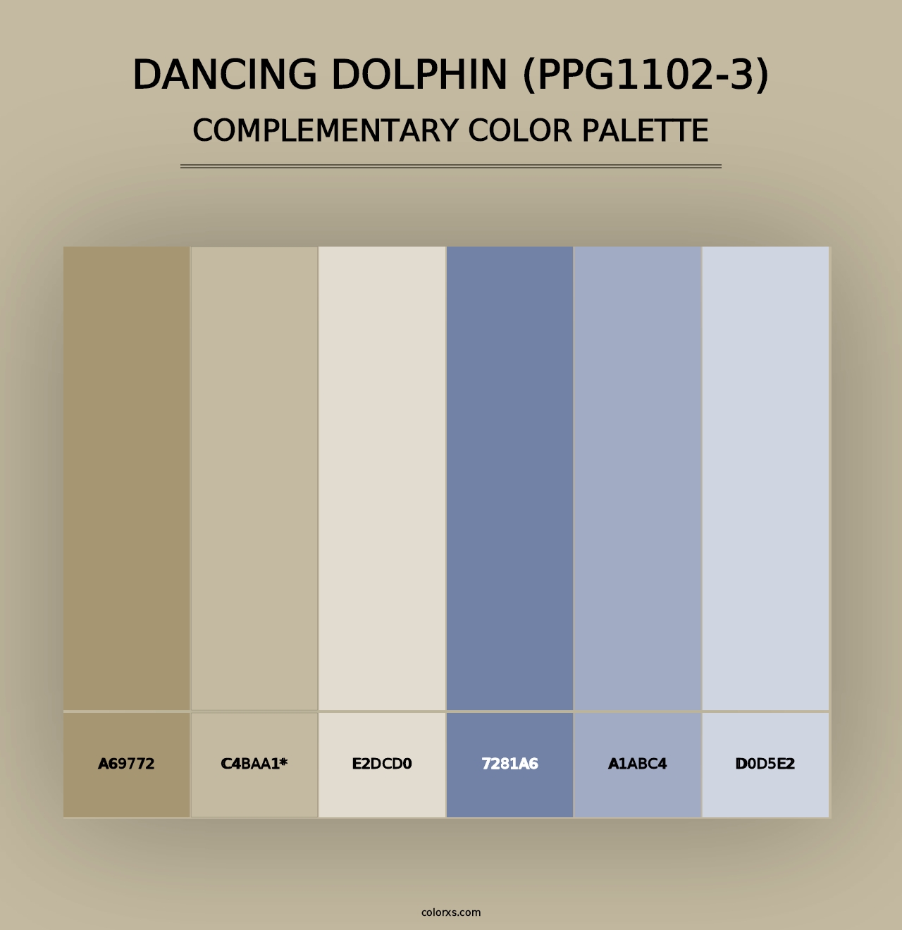 Dancing Dolphin (PPG1102-3) - Complementary Color Palette