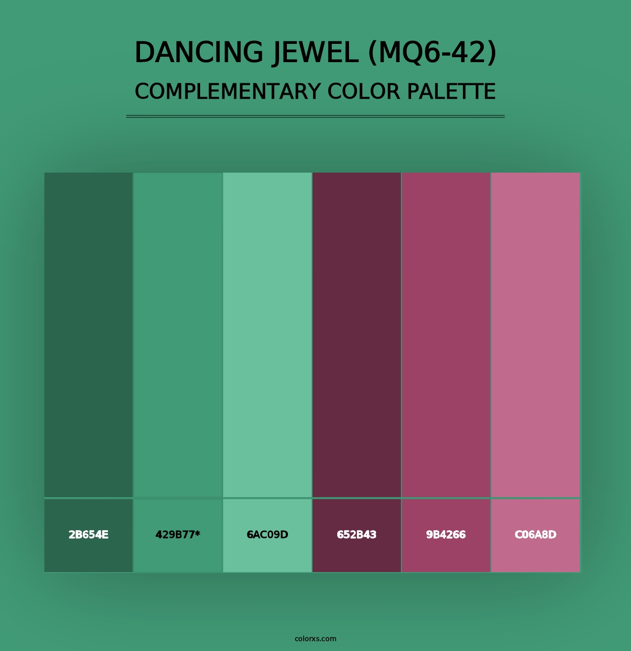 Dancing Jewel (MQ6-42) - Complementary Color Palette