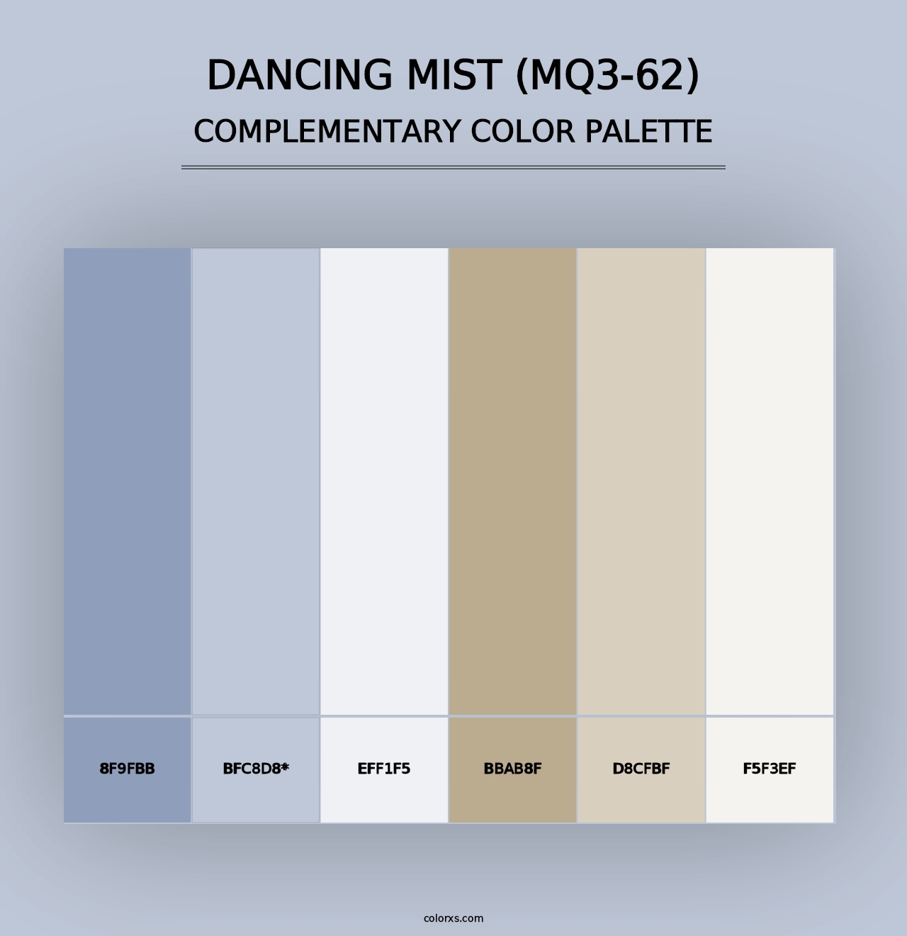 Dancing Mist (MQ3-62) - Complementary Color Palette