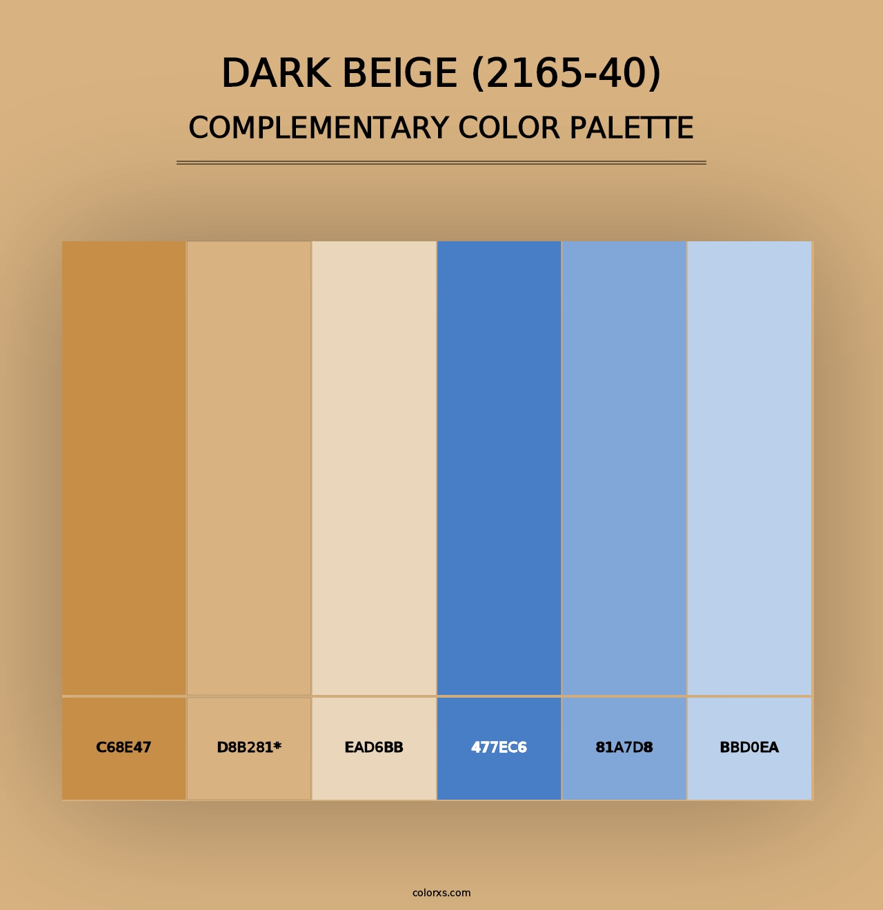 Dark Beige (2165-40) - Complementary Color Palette