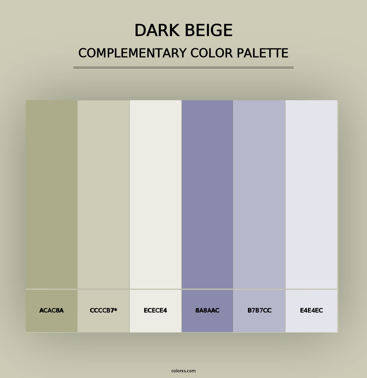 Dark Beige - Complementary Color Palette