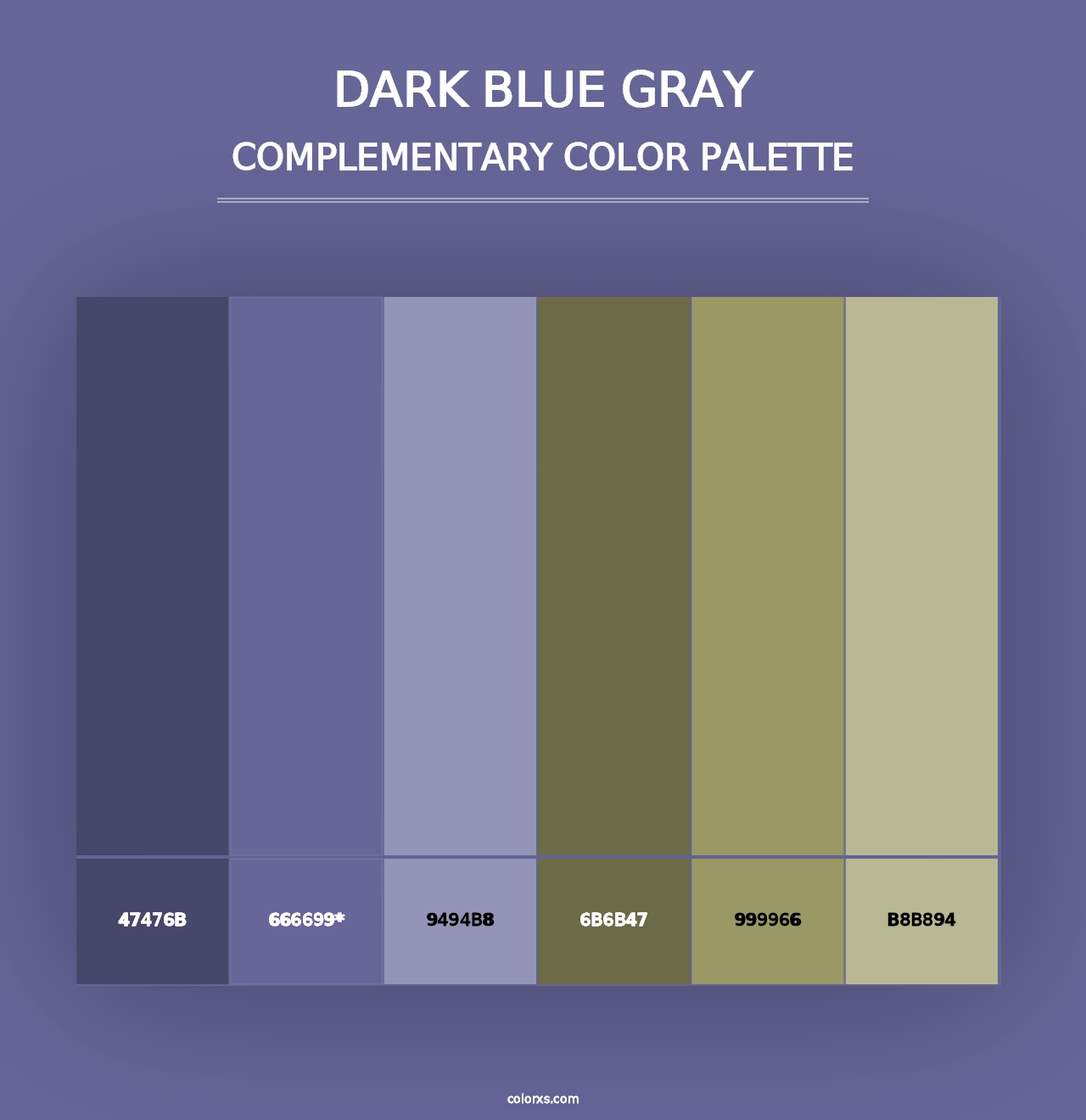 Dark Blue Gray - Complementary Color Palette