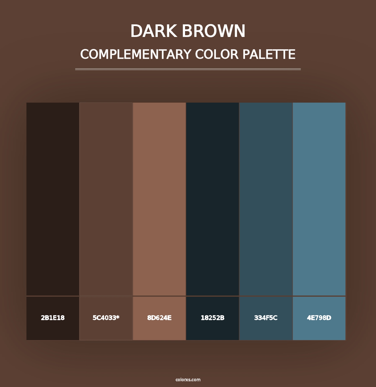 Dark Brown - Complementary Color Palette