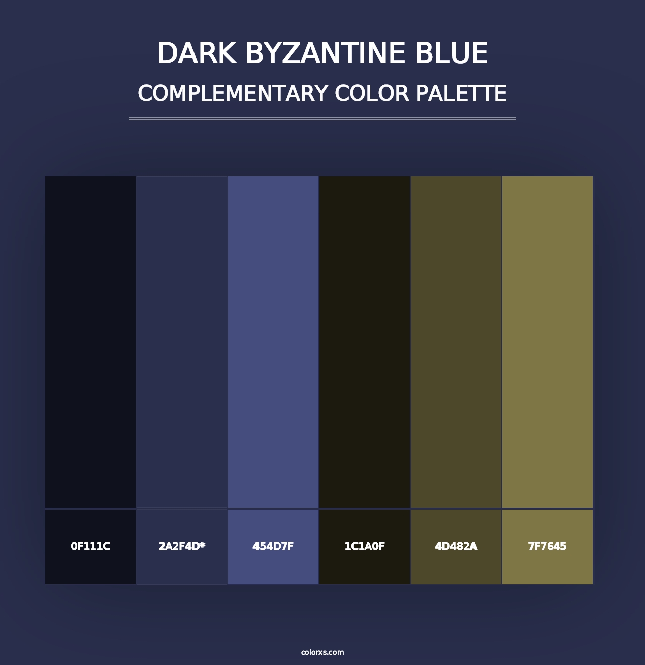 Dark Byzantine Blue - Complementary Color Palette