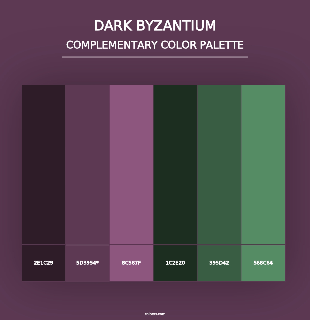 Dark Byzantium - Complementary Color Palette