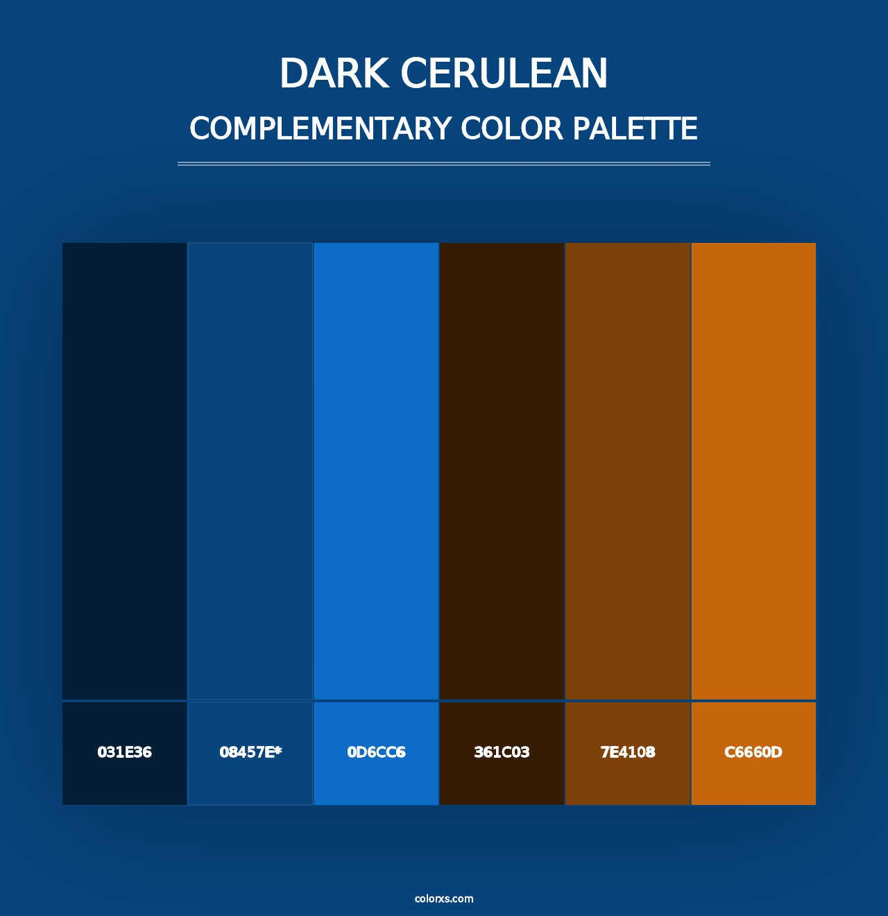 Dark Cerulean - Complementary Color Palette