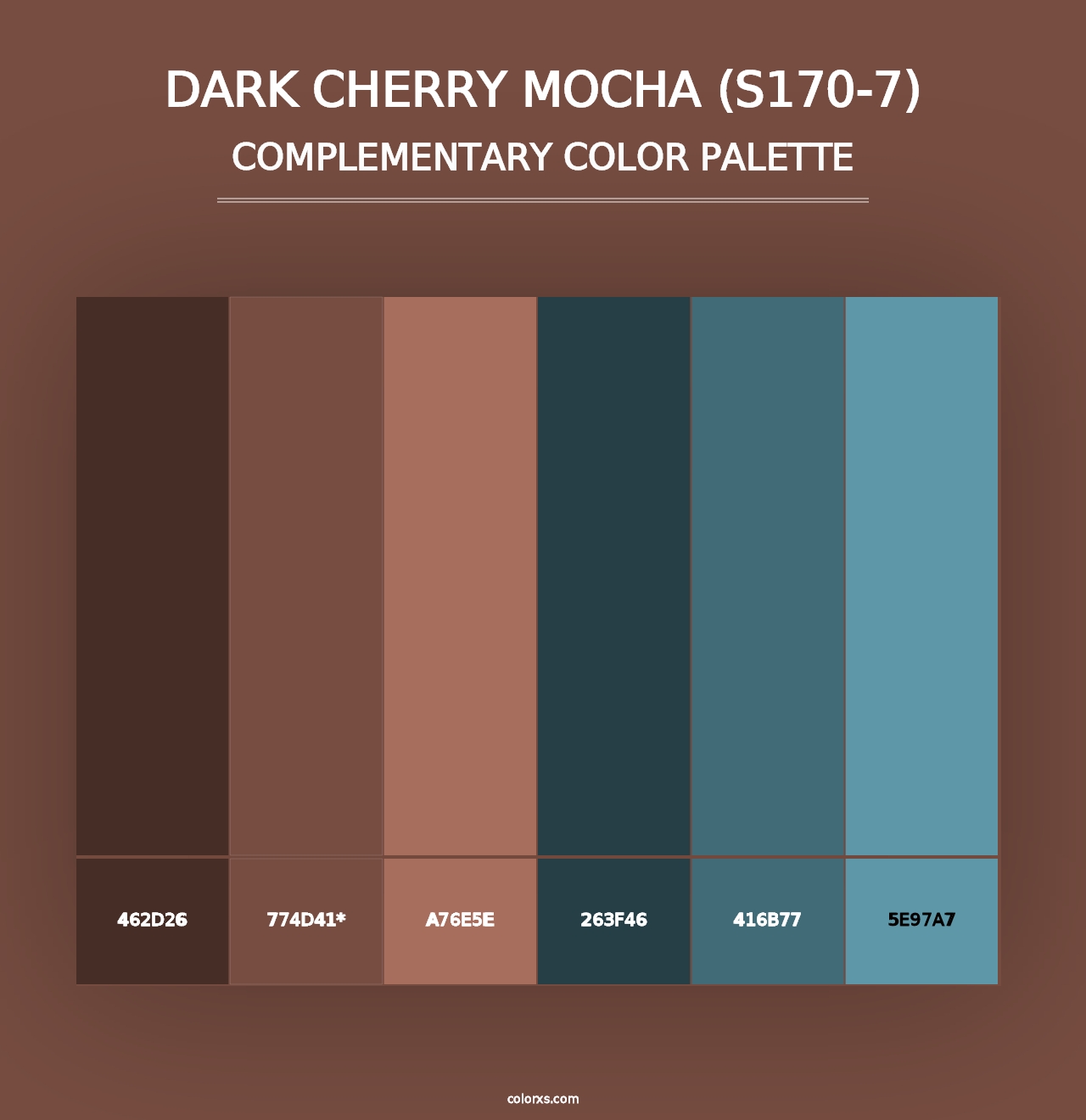 Dark Cherry Mocha (S170-7) - Complementary Color Palette