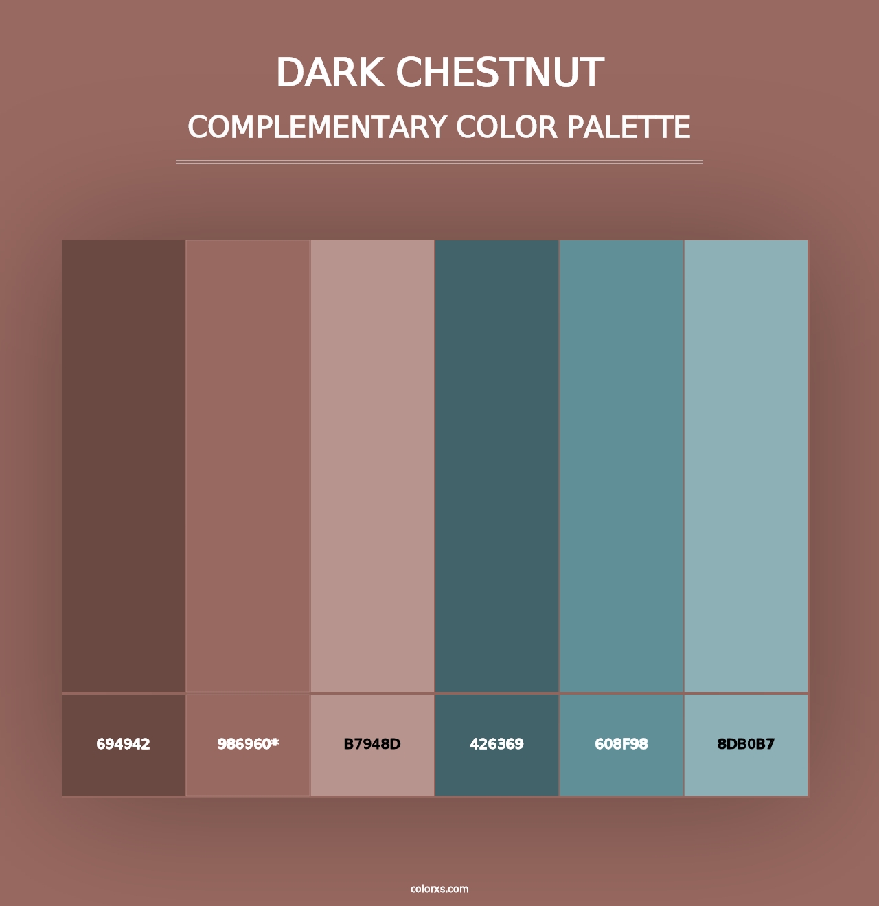 Dark Chestnut - Complementary Color Palette