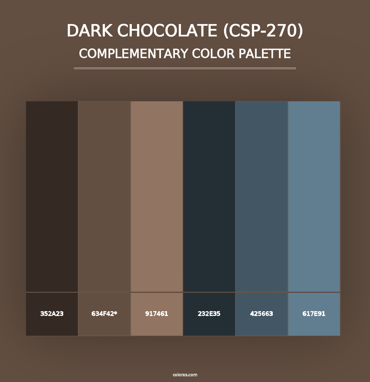 Dark Chocolate (CSP-270) - Complementary Color Palette