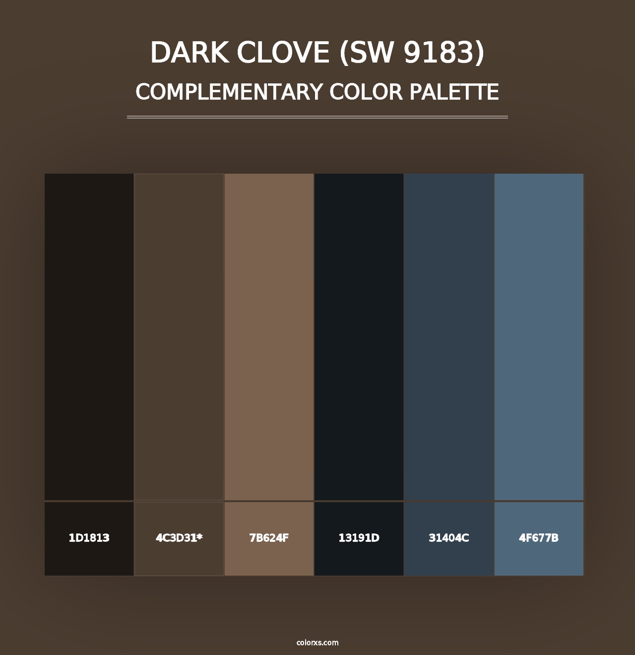 Dark Clove (SW 9183) - Complementary Color Palette