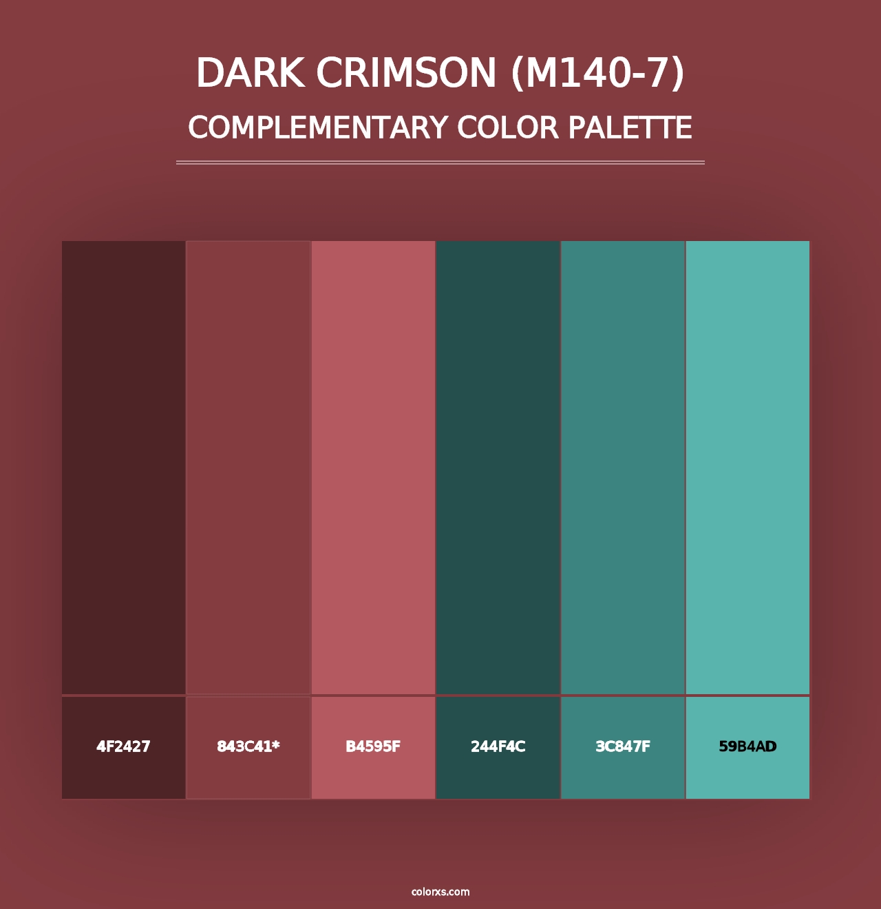 Dark Crimson (M140-7) - Complementary Color Palette