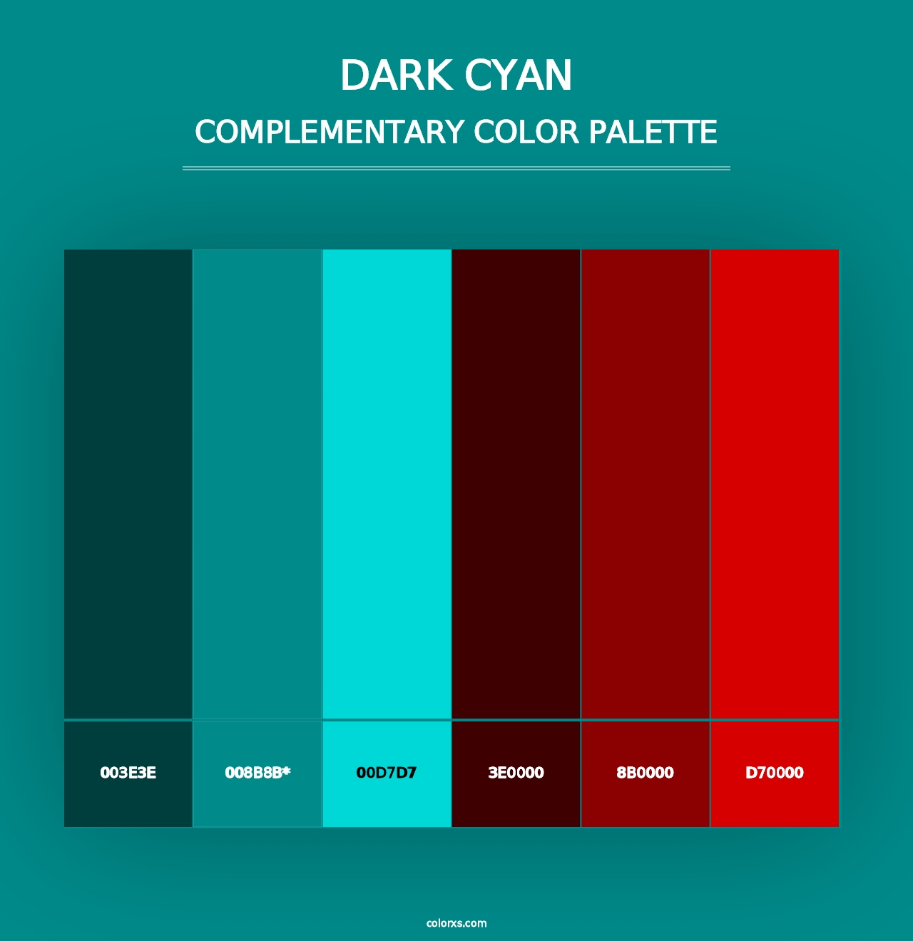 Dark Cyan - Complementary Color Palette