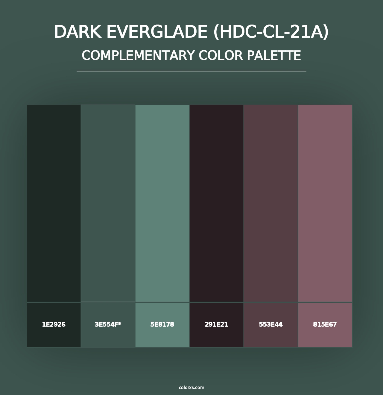 Dark Everglade (HDC-CL-21A) - Complementary Color Palette