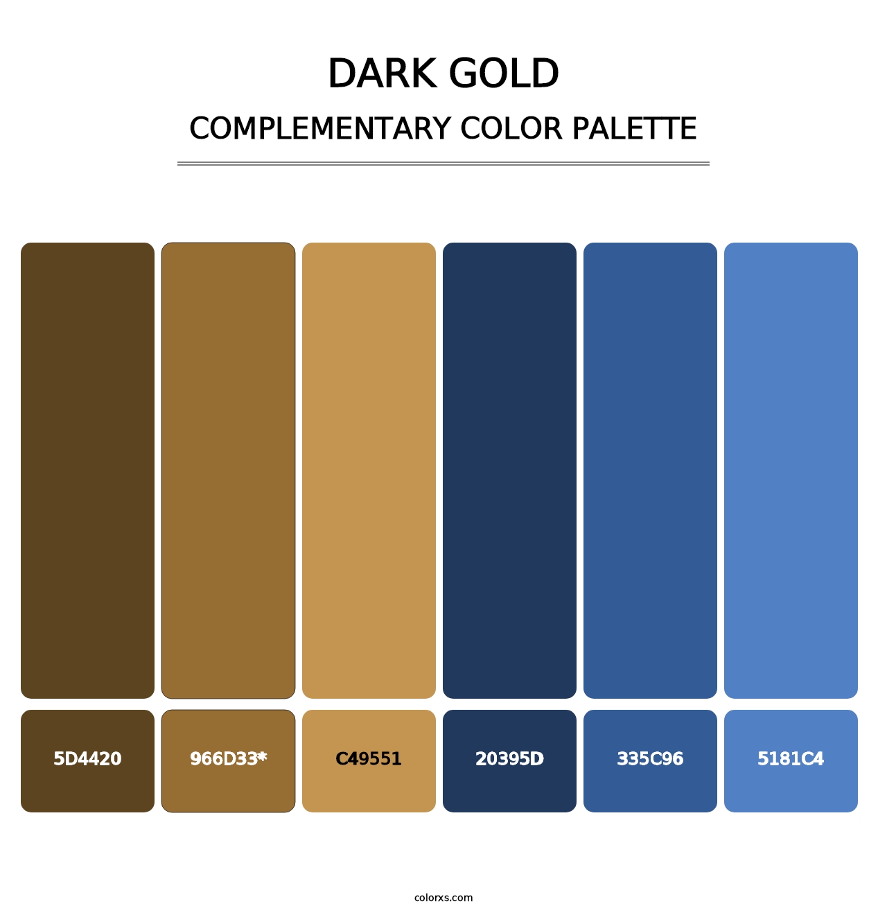 Dark Gold - Complementary Color Palette