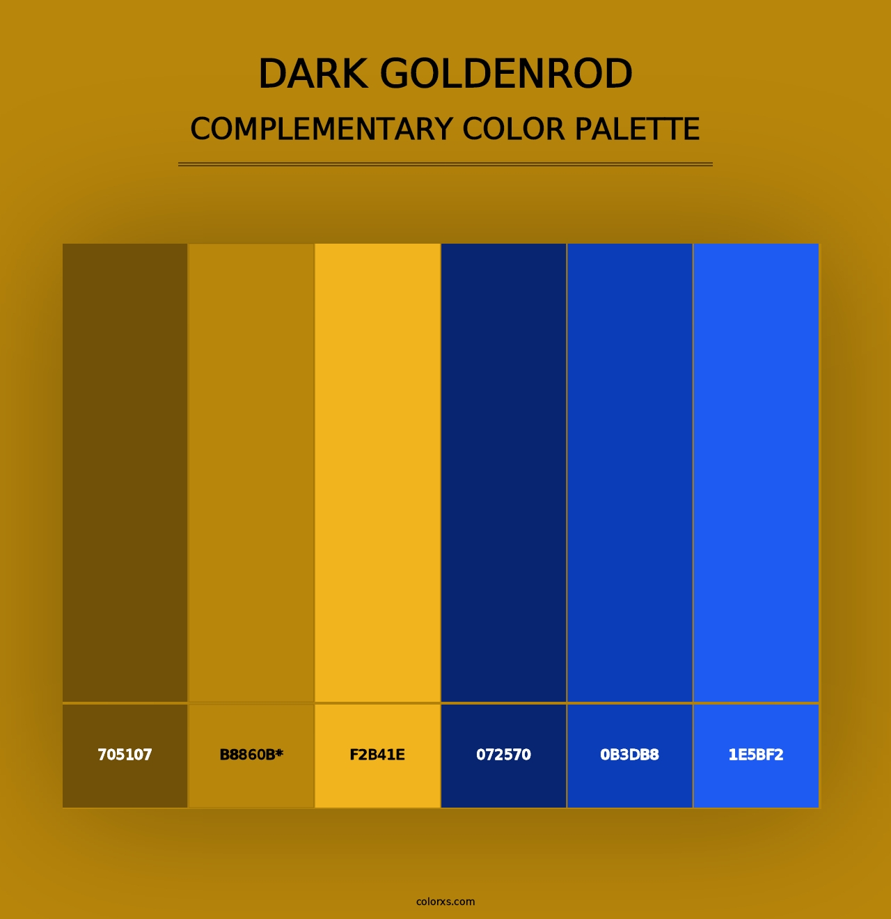 Dark Goldenrod - Complementary Color Palette