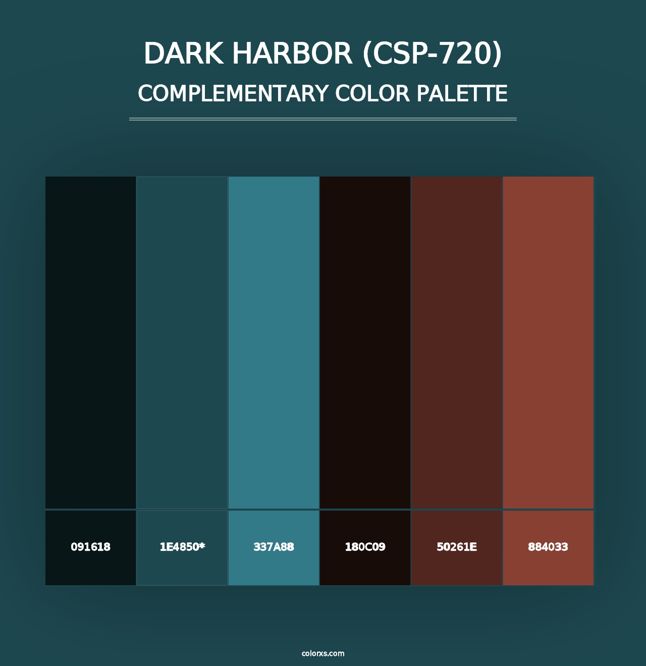 Dark Harbor (CSP-720) - Complementary Color Palette