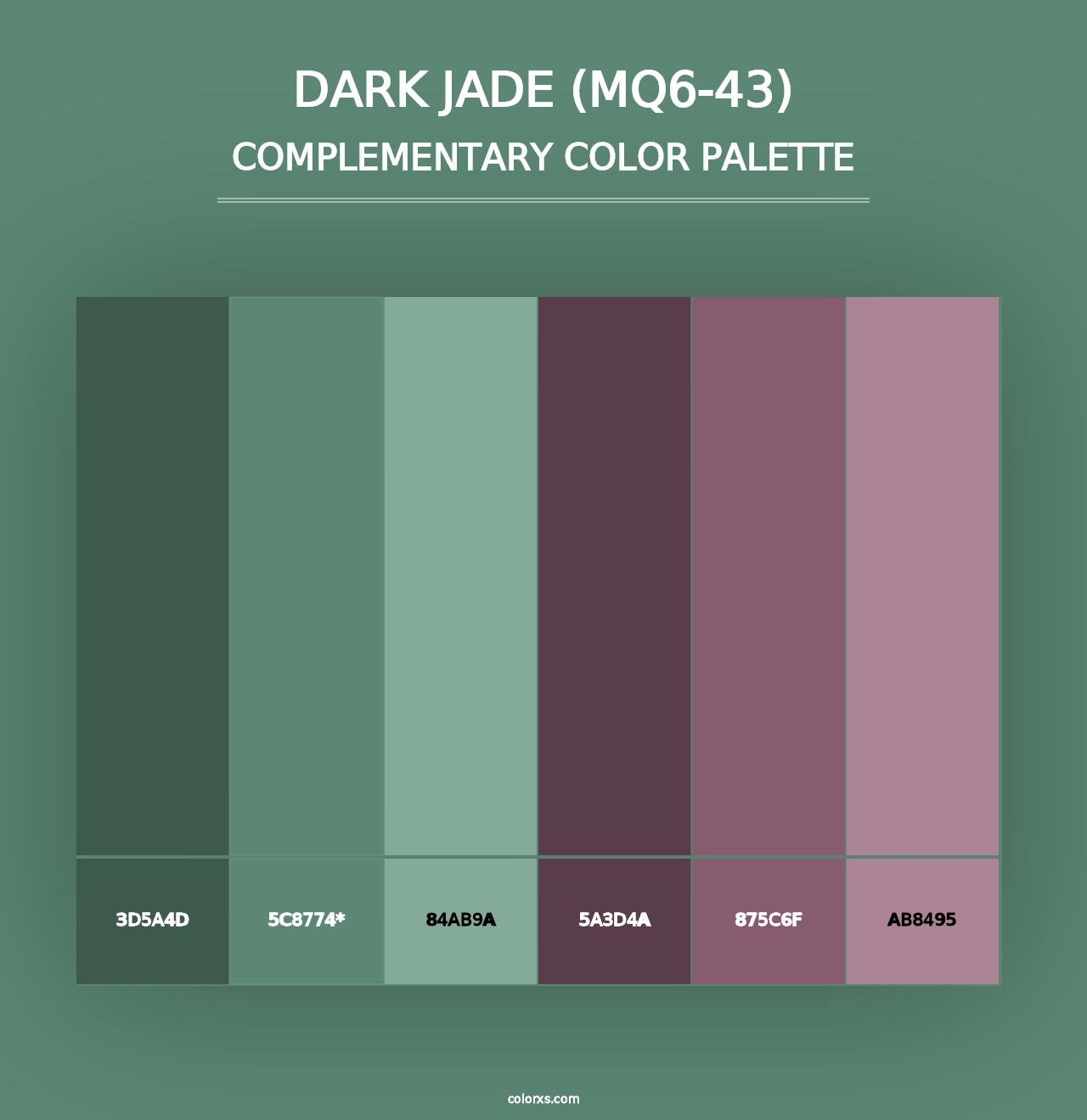 Dark Jade (MQ6-43) - Complementary Color Palette