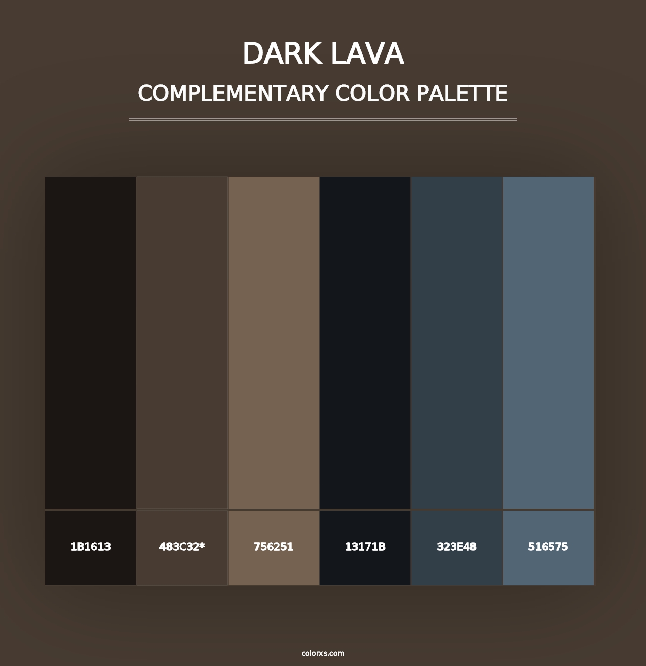 Dark Lava - Complementary Color Palette