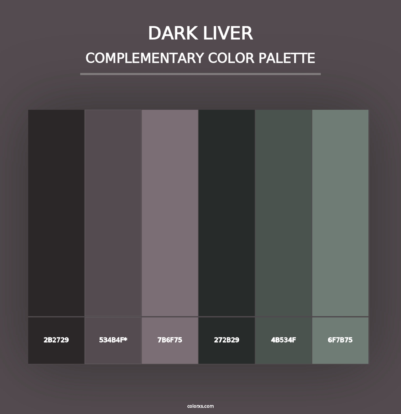 Dark Liver - Complementary Color Palette