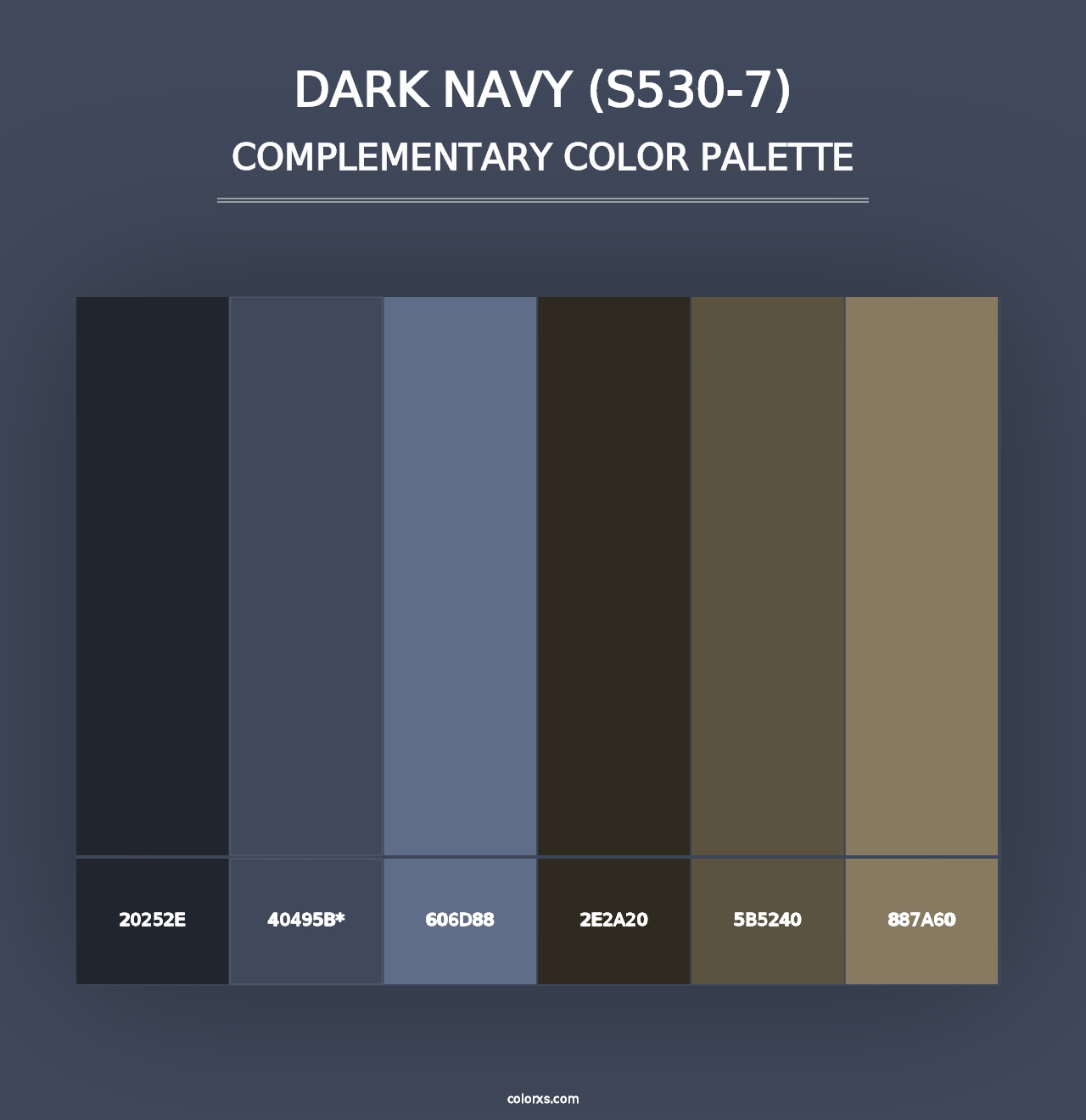 Dark Navy (S530-7) - Complementary Color Palette