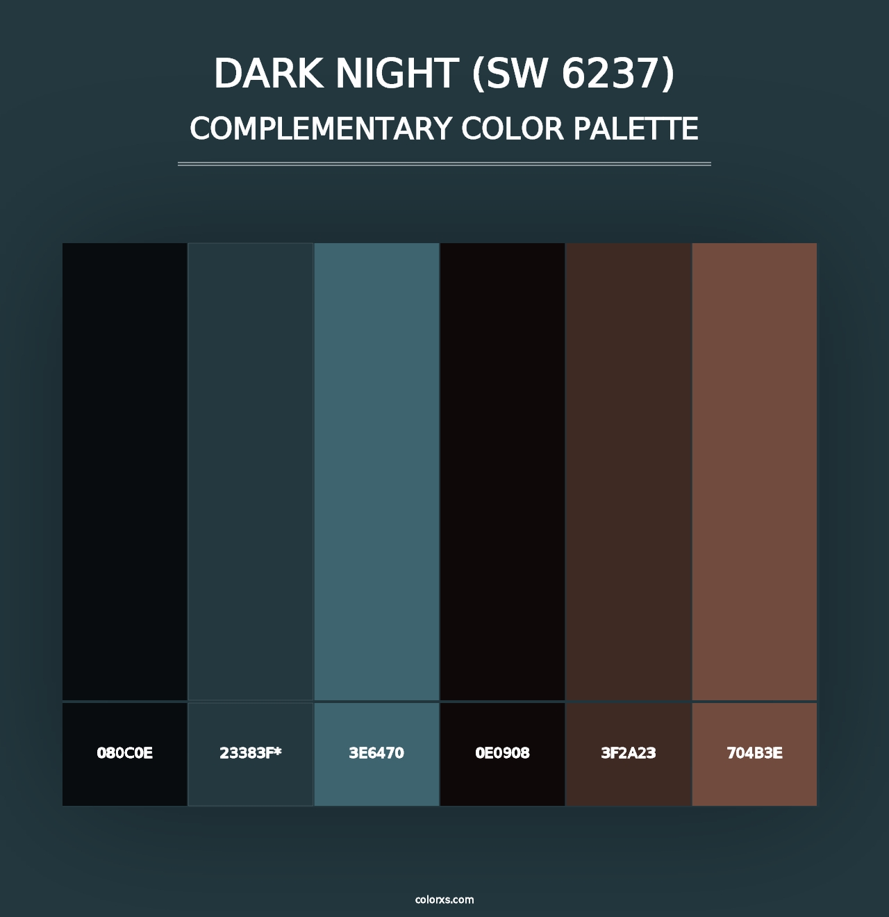 Dark Night (SW 6237) - Complementary Color Palette