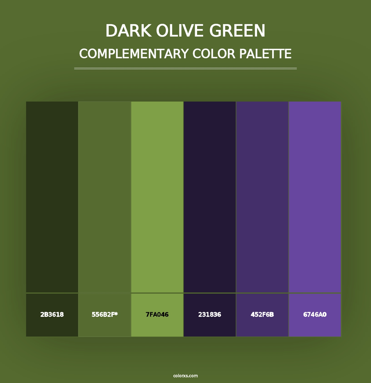 Dark Olive Green - Complementary Color Palette