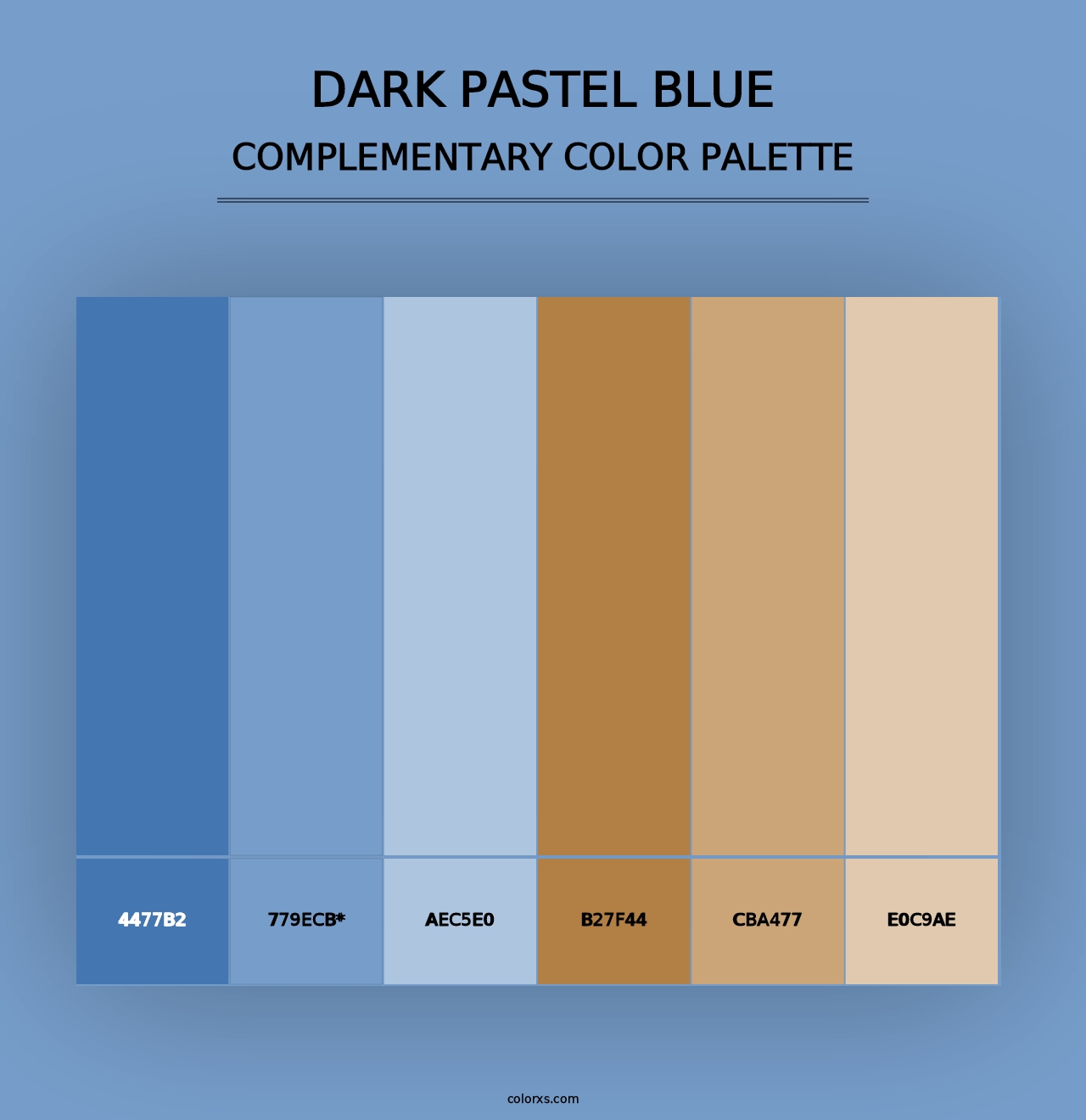 Dark Pastel Blue - Complementary Color Palette