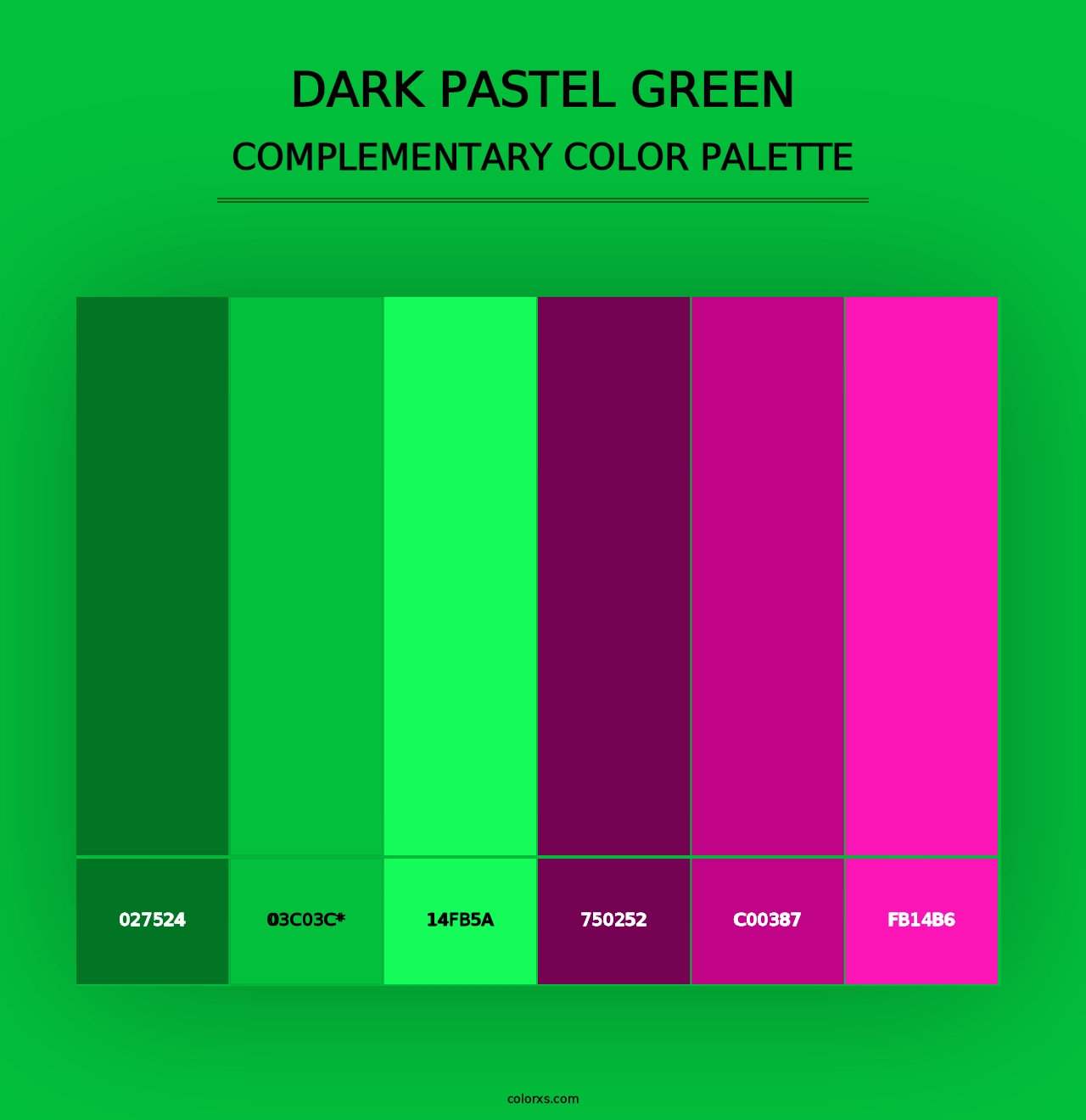 Dark Pastel Green - Complementary Color Palette