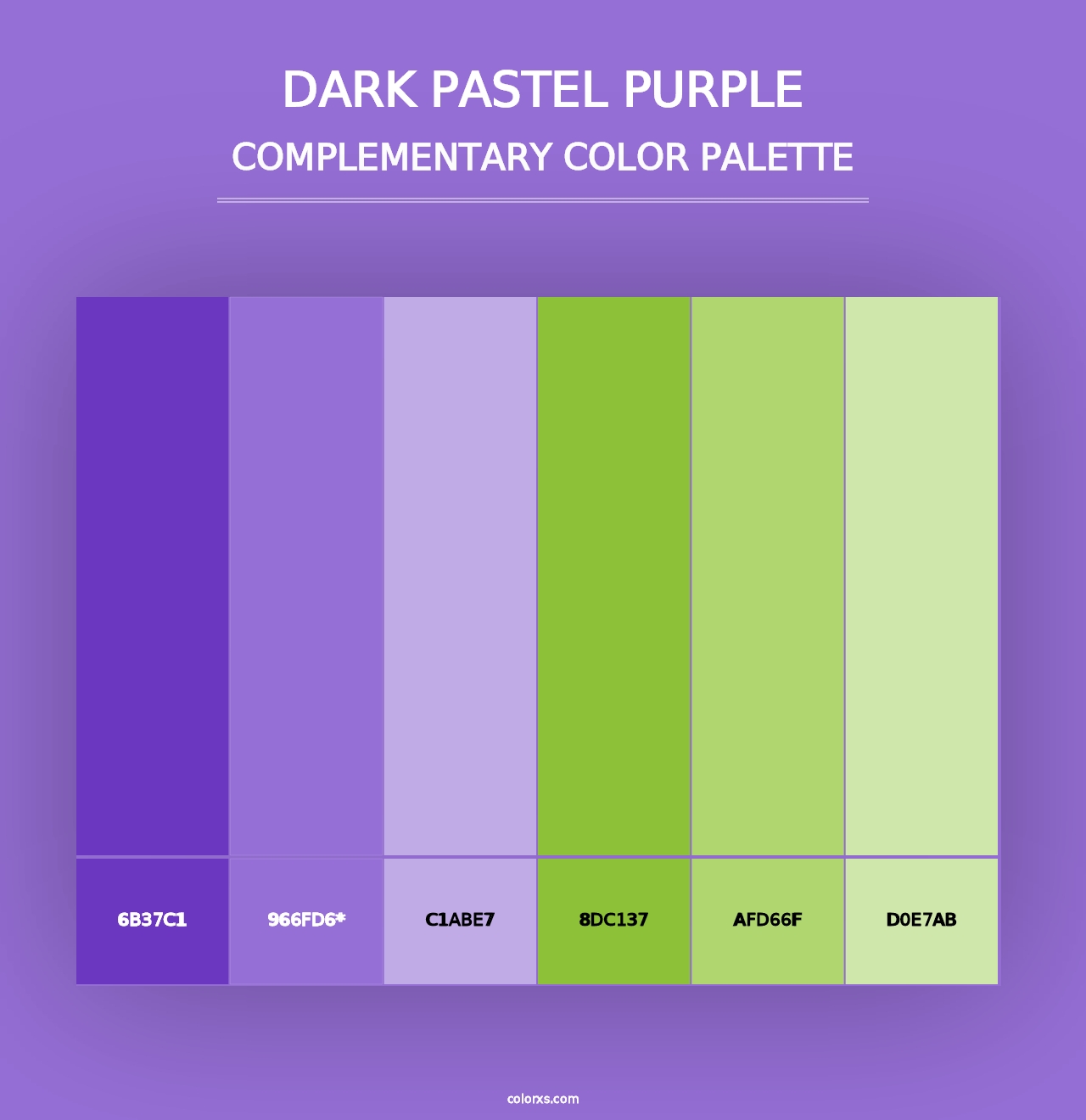 Dark Pastel Purple - Complementary Color Palette