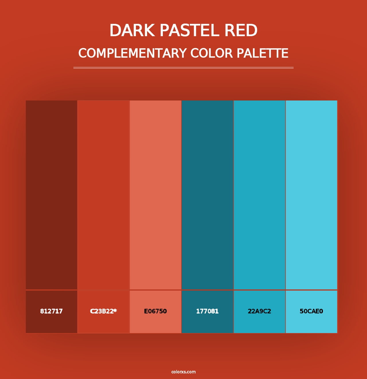 Dark Pastel Red - Complementary Color Palette