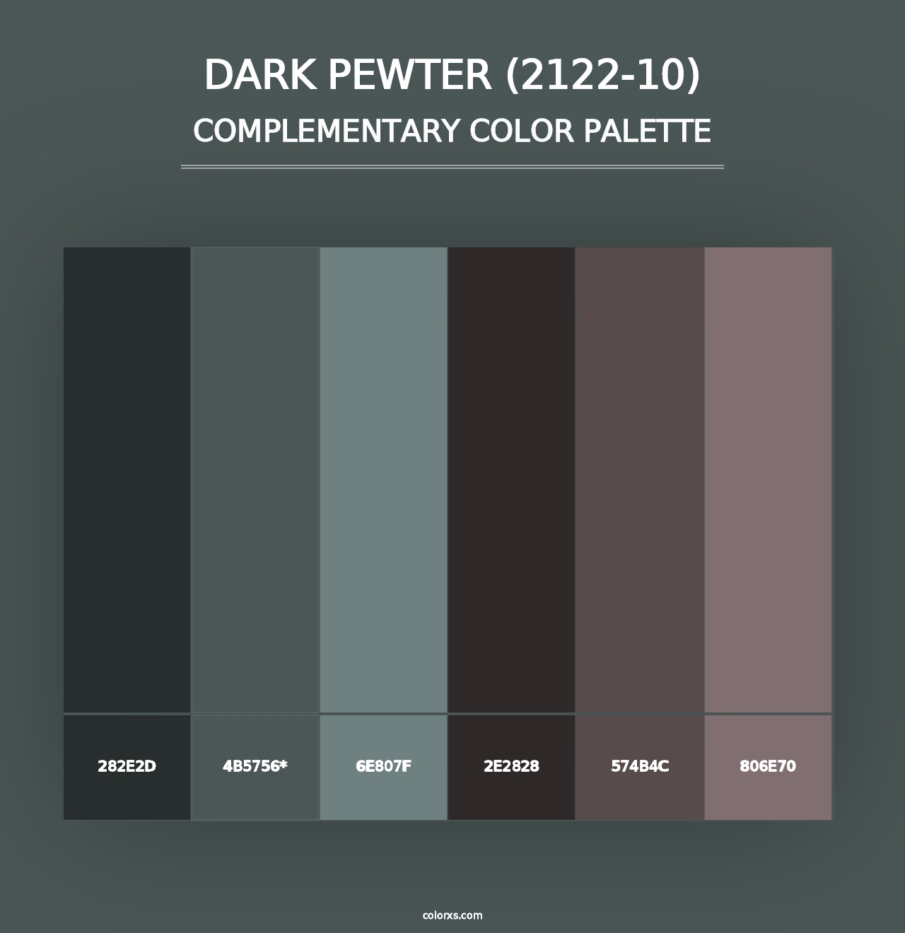 Dark Pewter (2122-10) - Complementary Color Palette