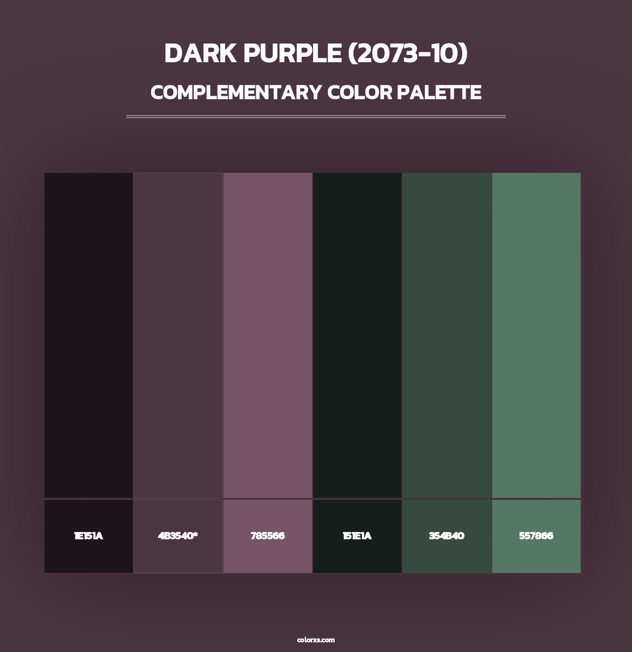 Dark Purple (2073-10) - Complementary Color Palette