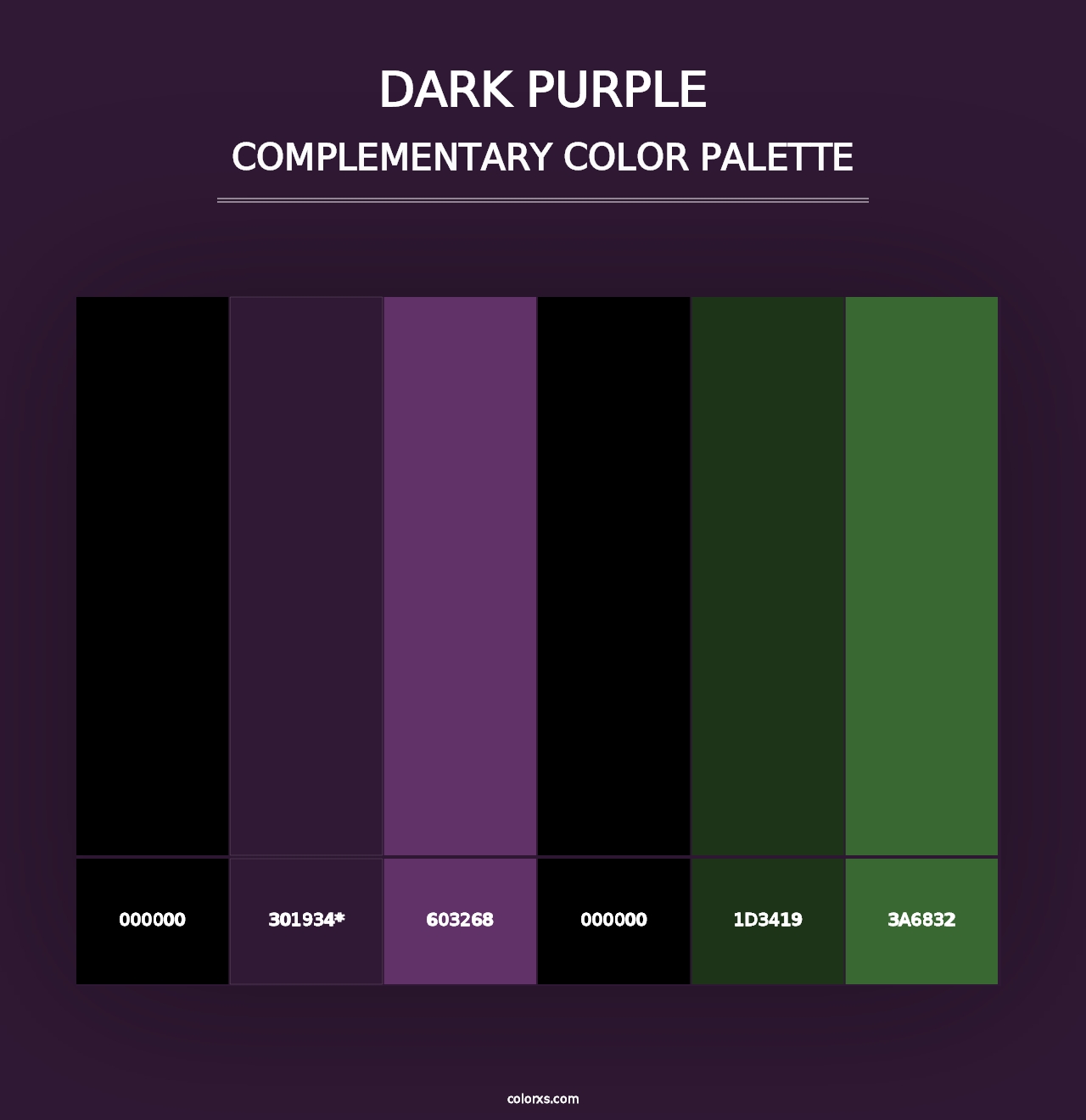 Dark Purple - Complementary Color Palette