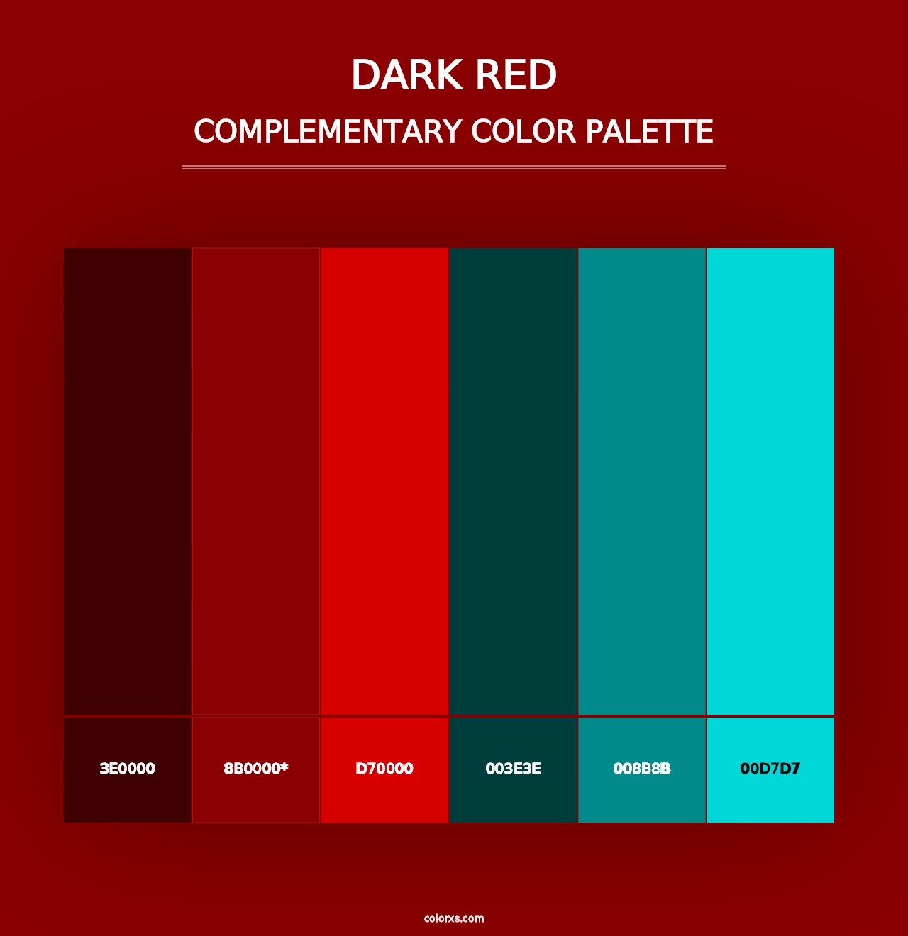 Dark Red - Complementary Color Palette