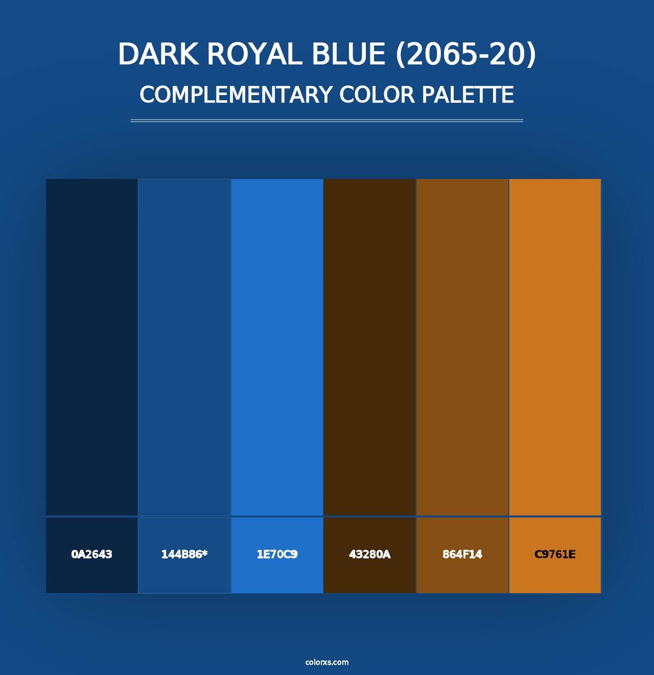 Dark Royal Blue (2065-20) - Complementary Color Palette