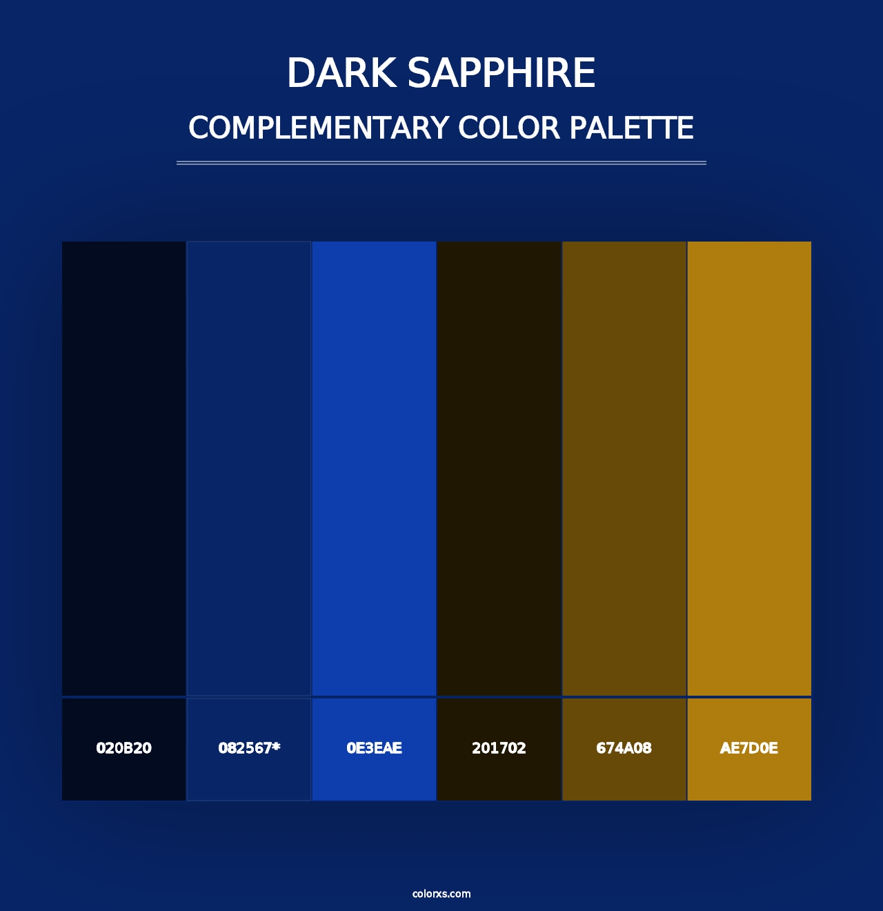 Dark Sapphire - Complementary Color Palette