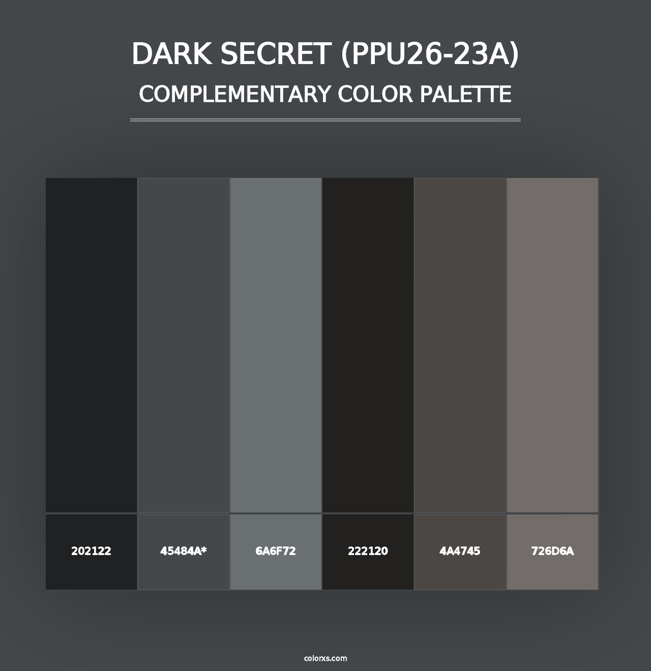 Dark Secret (PPU26-23A) - Complementary Color Palette