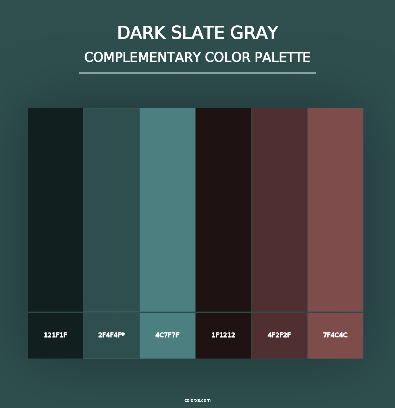 Dark Slate Gray - Complementary Color Palette