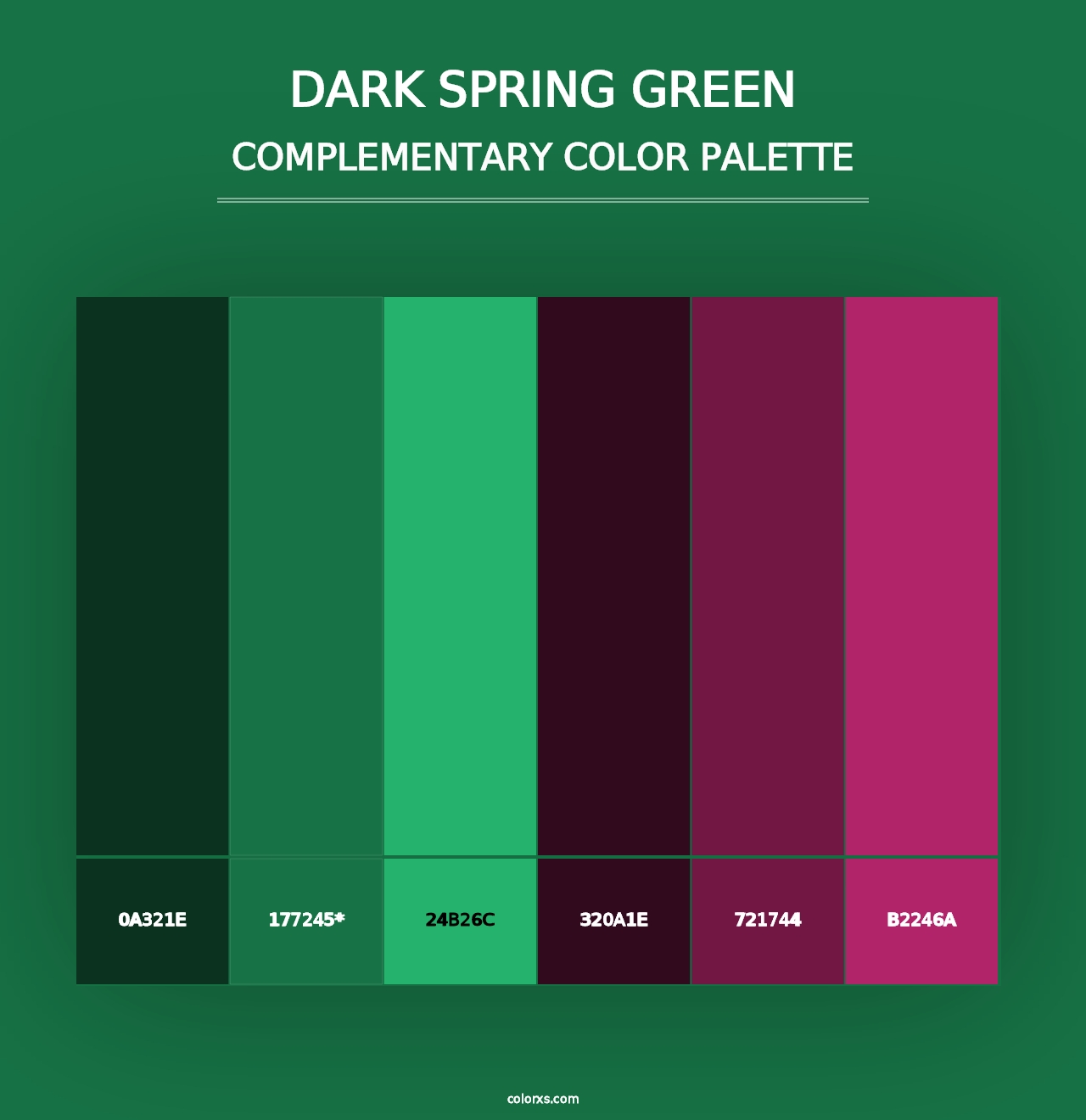 Dark Spring Green - Complementary Color Palette