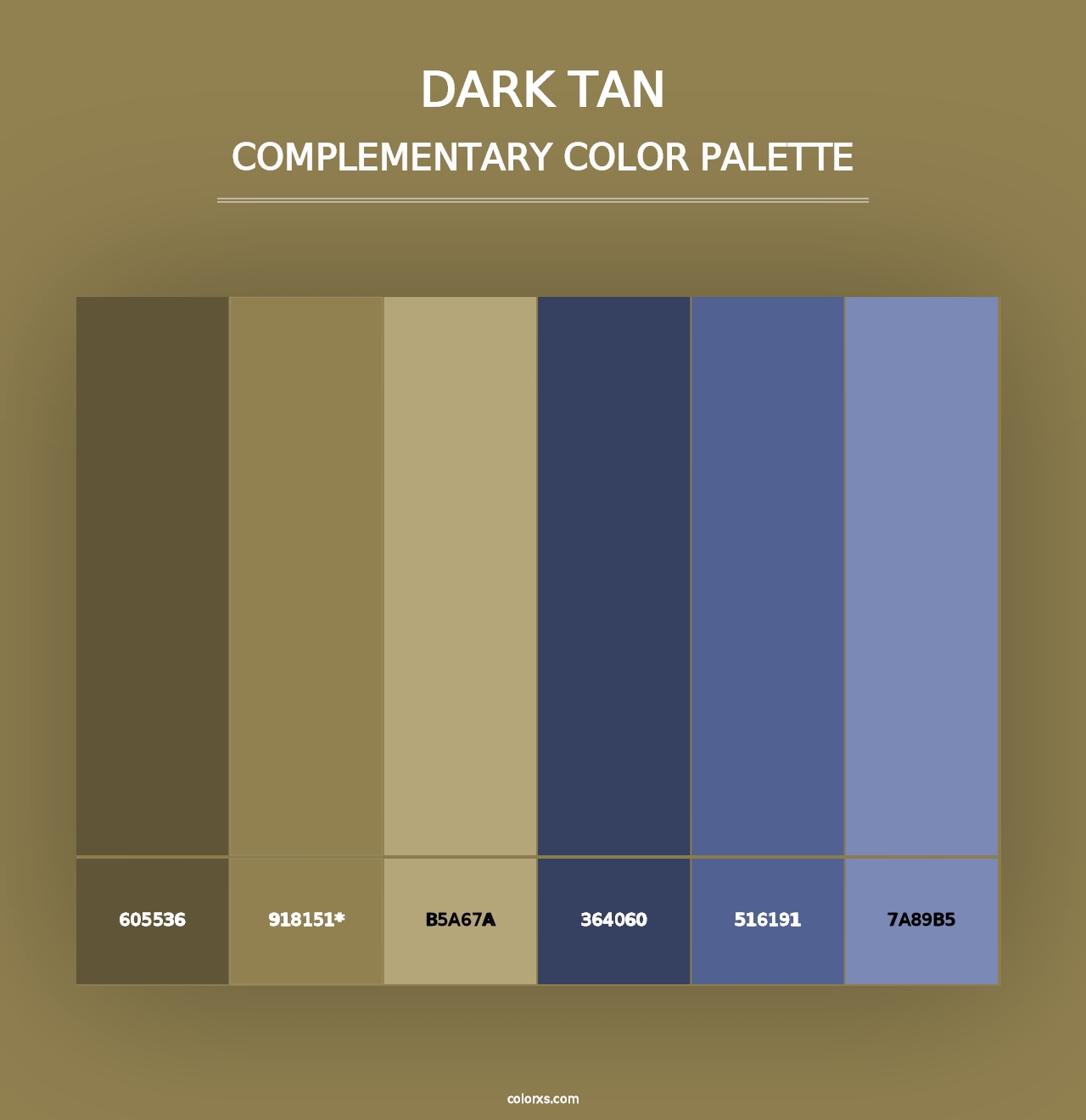 Dark Tan - Complementary Color Palette