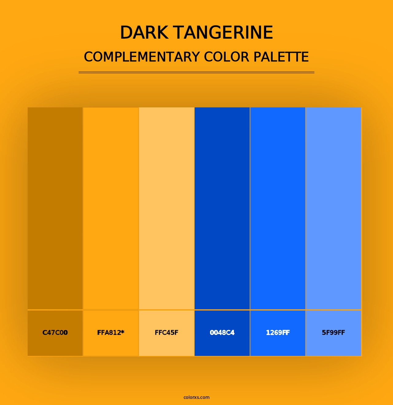 Dark Tangerine - Complementary Color Palette