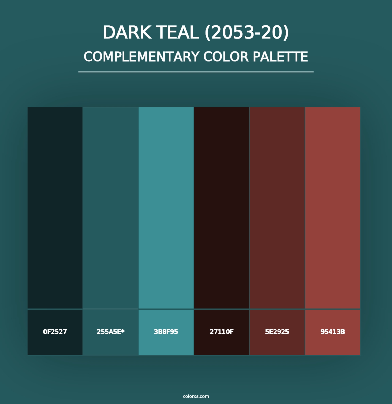 Dark Teal (2053-20) - Complementary Color Palette