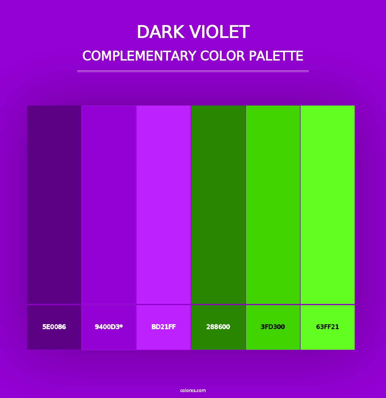 Dark Violet - Complementary Color Palette