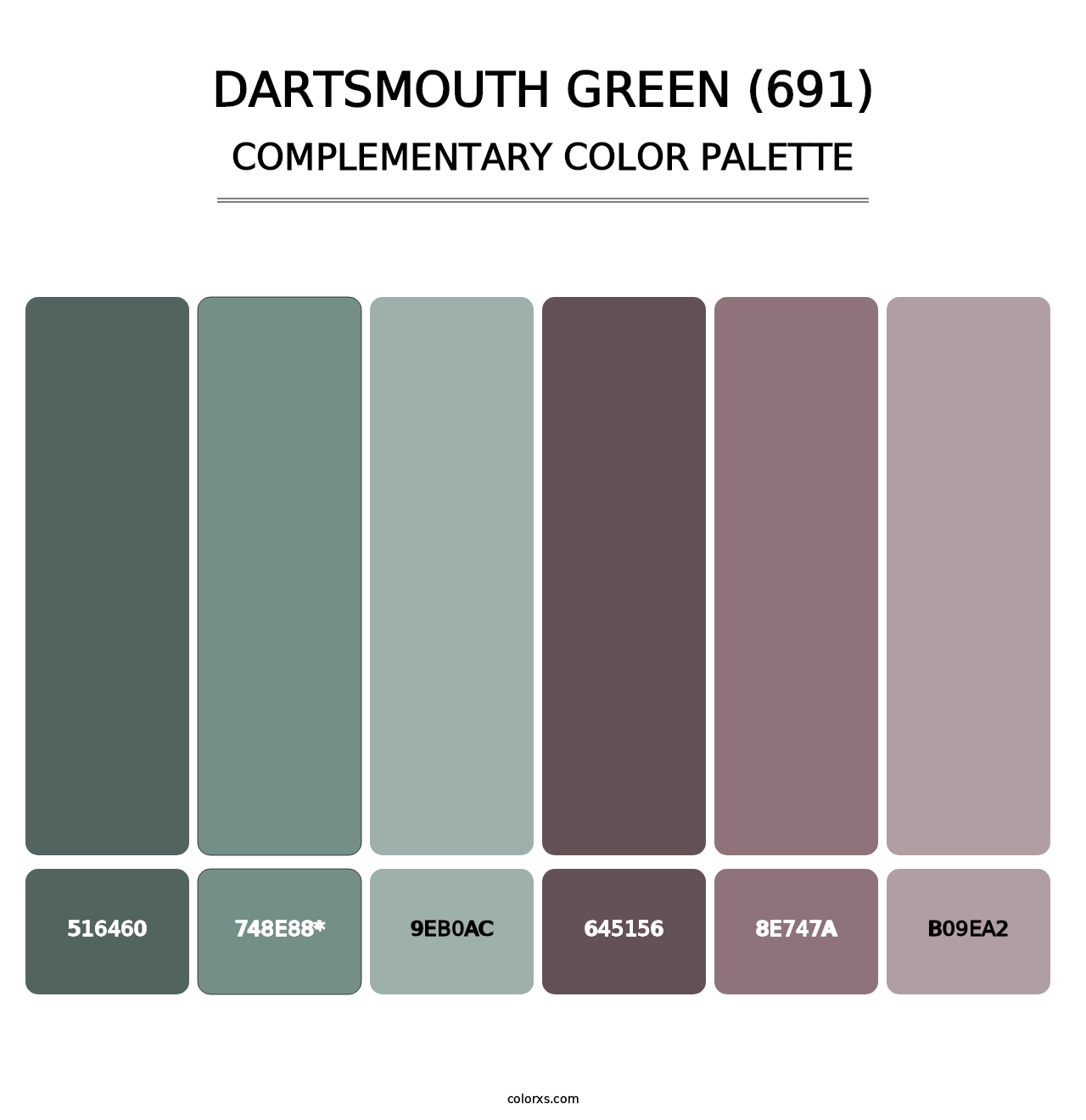 Dartsmouth Green (691) - Complementary Color Palette