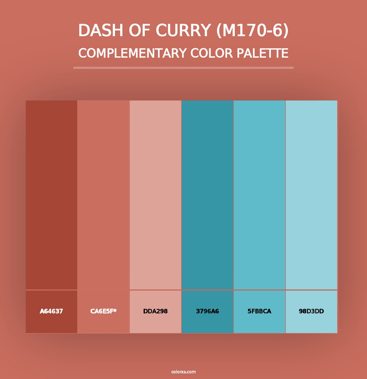 Dash Of Curry (M170-6) - Complementary Color Palette